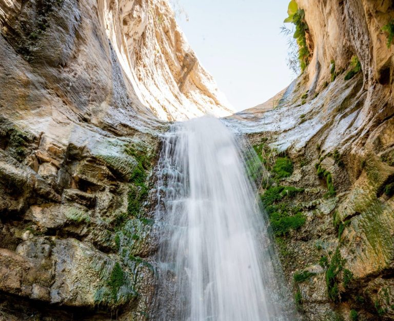A waterfall, Ein Gedi National Park