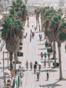 Cycling on the Tel Aviv Promenade, Israel
