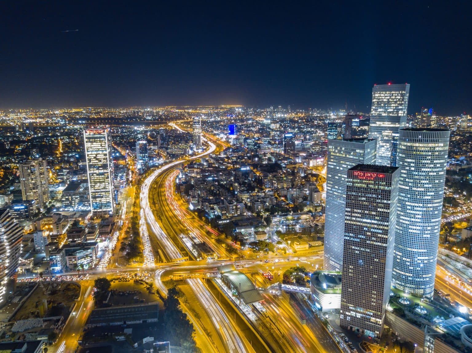 Tel Aviv city lights, Israel
