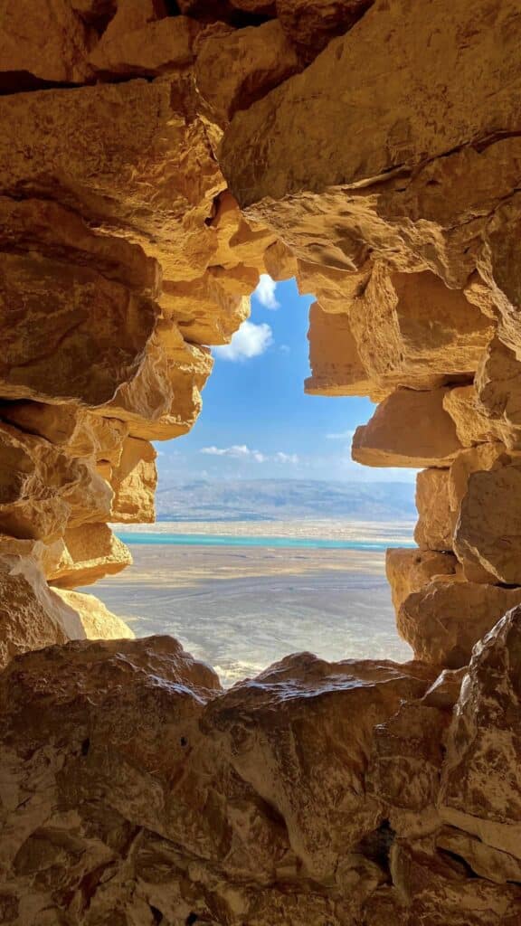 View at the dead sea from Masada